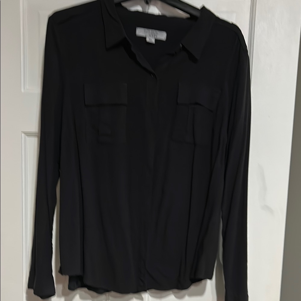 Women's Black Long Sleeve Top